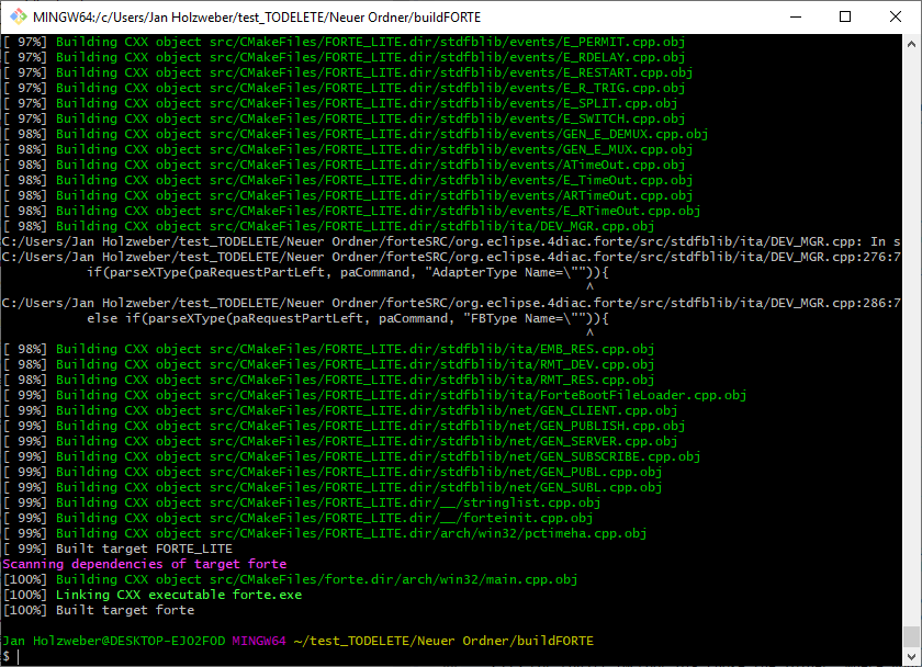 Compile 4diac FORTE