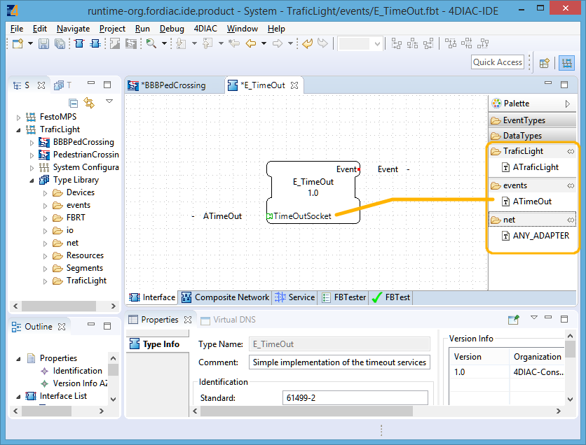 add adapter to the interface of a function block.