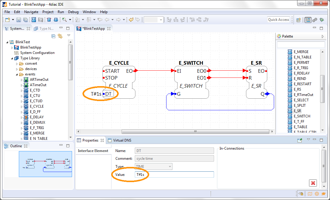 Function Blocks for the blink example