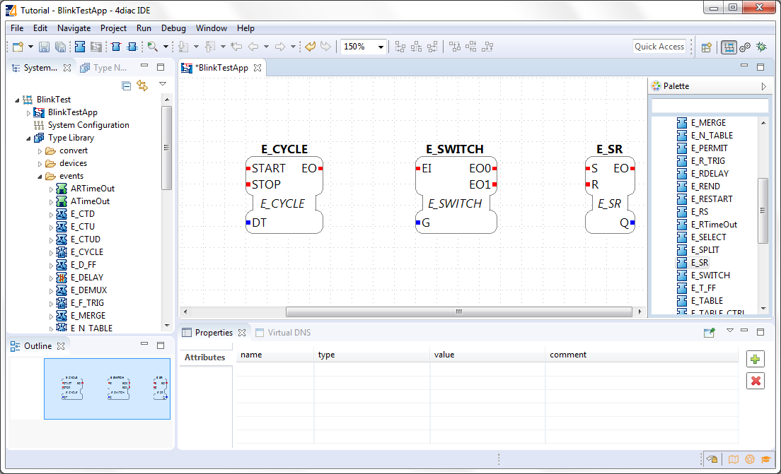 Function Blocks for the blink example