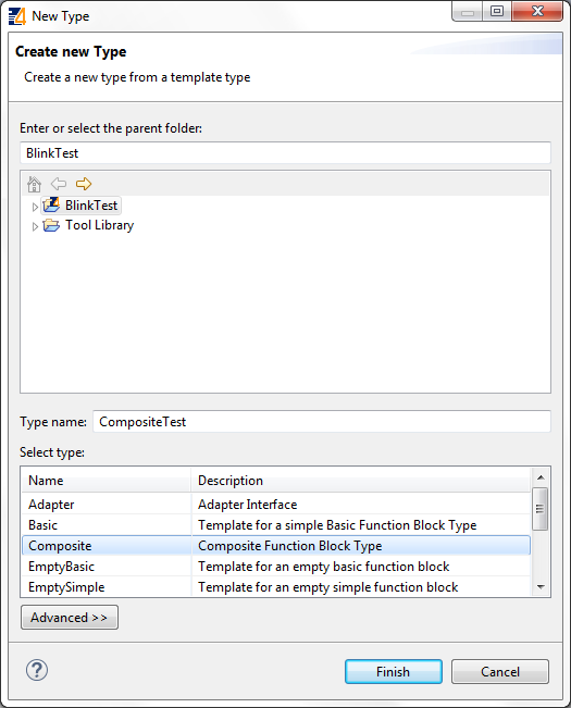 New Type Wizard - Create a Composite Function Block