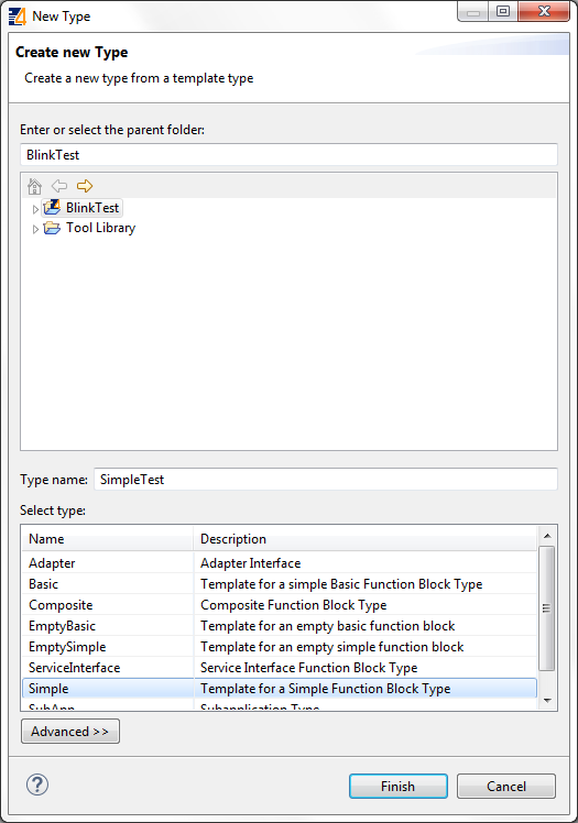 New Type Wizard - Create a Simple Function Block