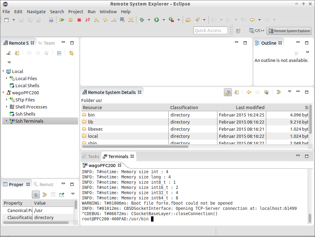 FORTE build for Wago in Eclipse